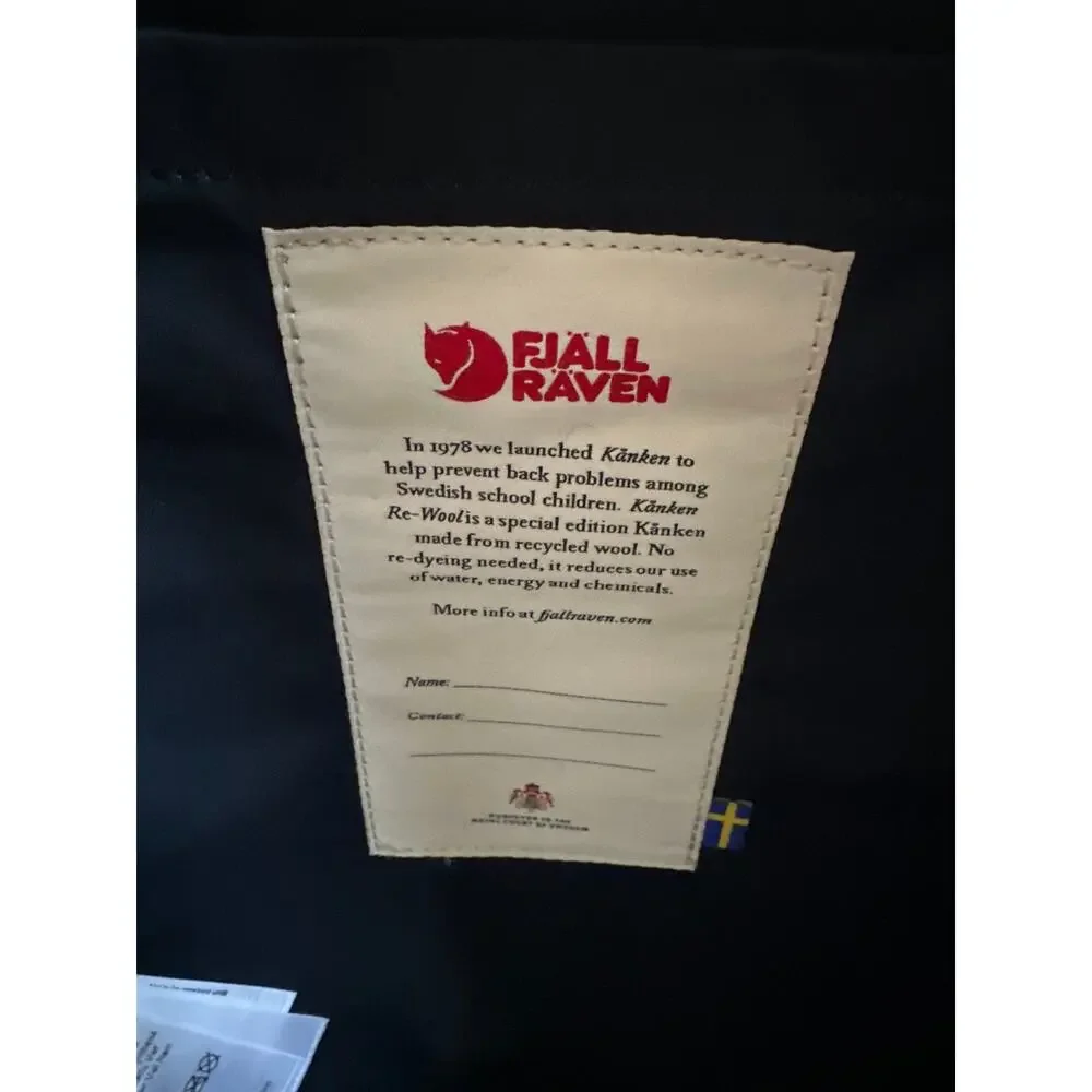 FJALLRAVEN Kanken Re-Wool Laptop Bag Backpack 15